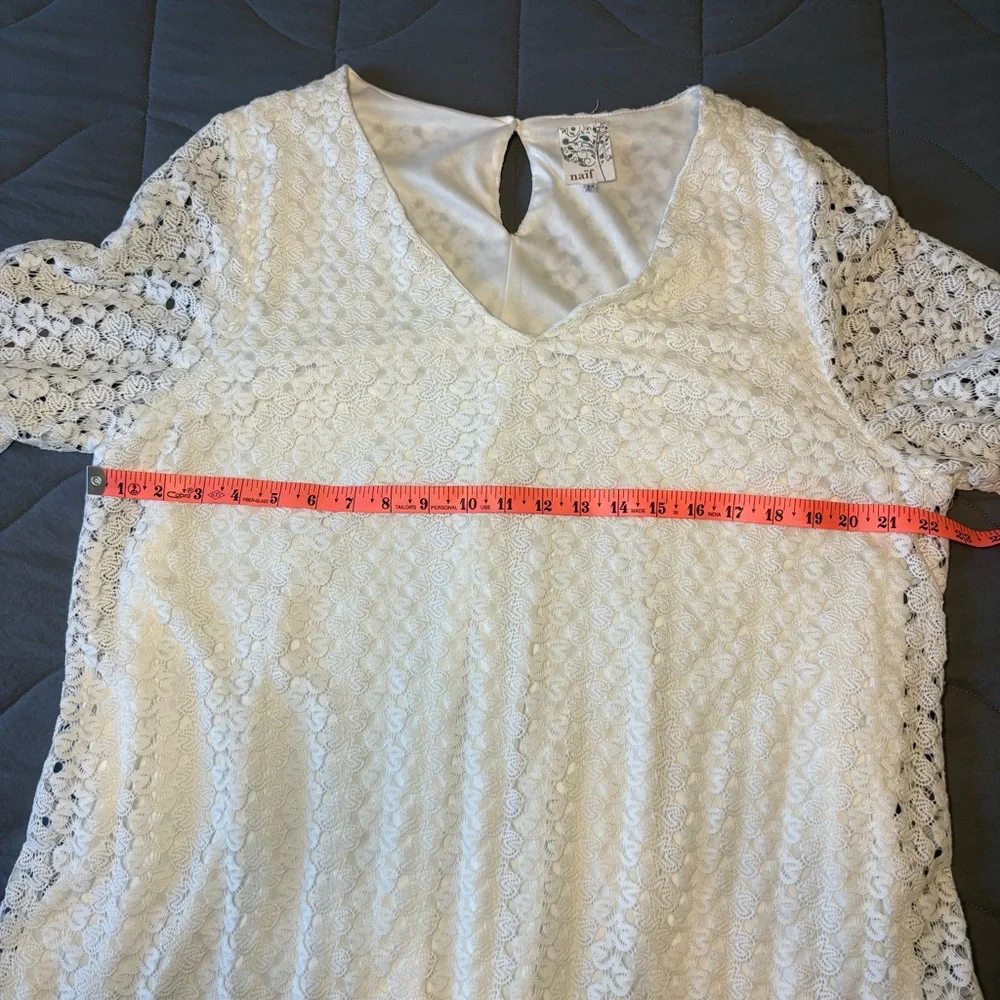 Naif White‎ Crochet White Dress 2X